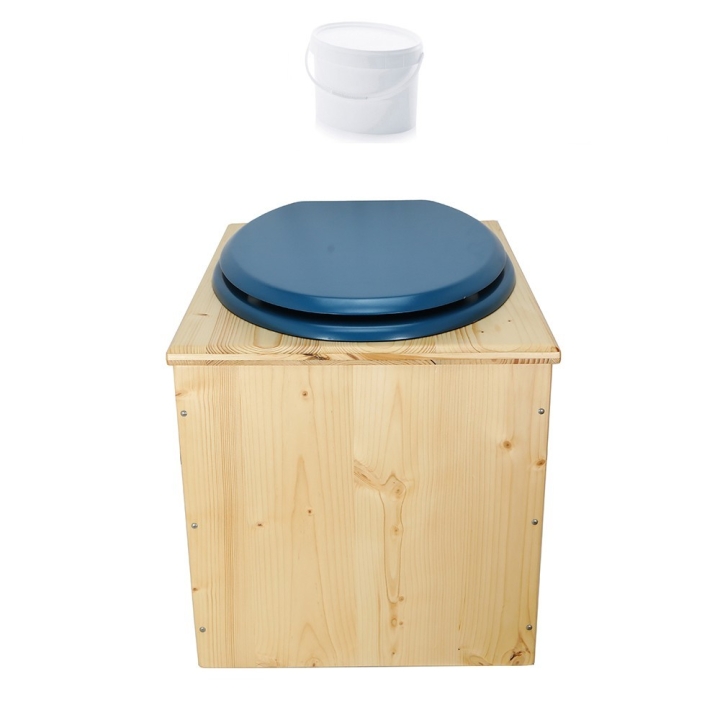 Toilette sèche huilée avec seau plastique 18L