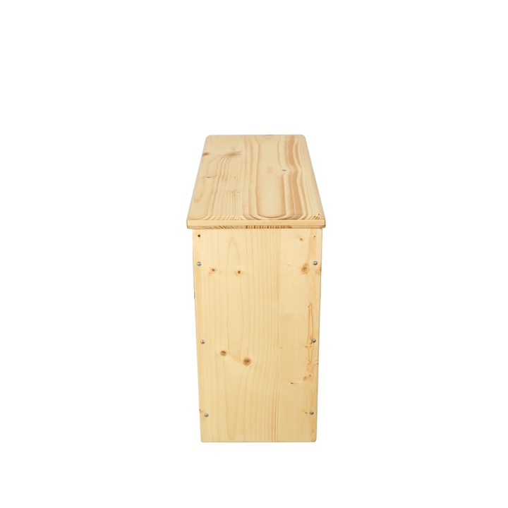  Bac à copeaux de bois huilé avec couvercle pour toilette sèche