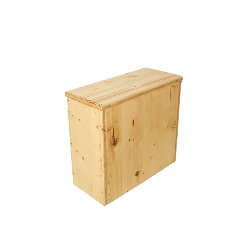  Bac à copeaux de bois huilé avec couvercle pour toilette sèche