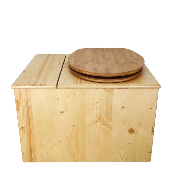  Toilette sèche huilée avec bac à copeaux de bois - La Bac Bambou