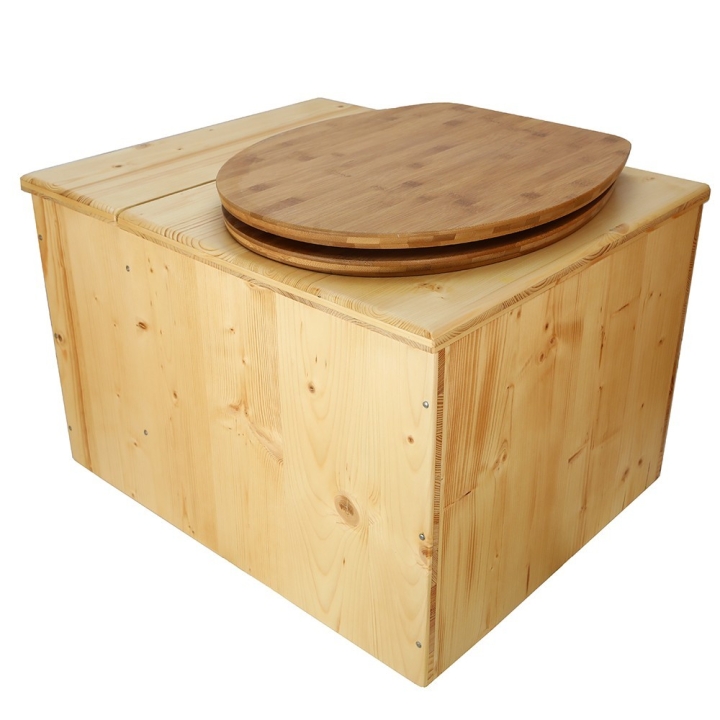  Toilette sèche huilée avec bac à copeaux de bois - La Bac Bambou
