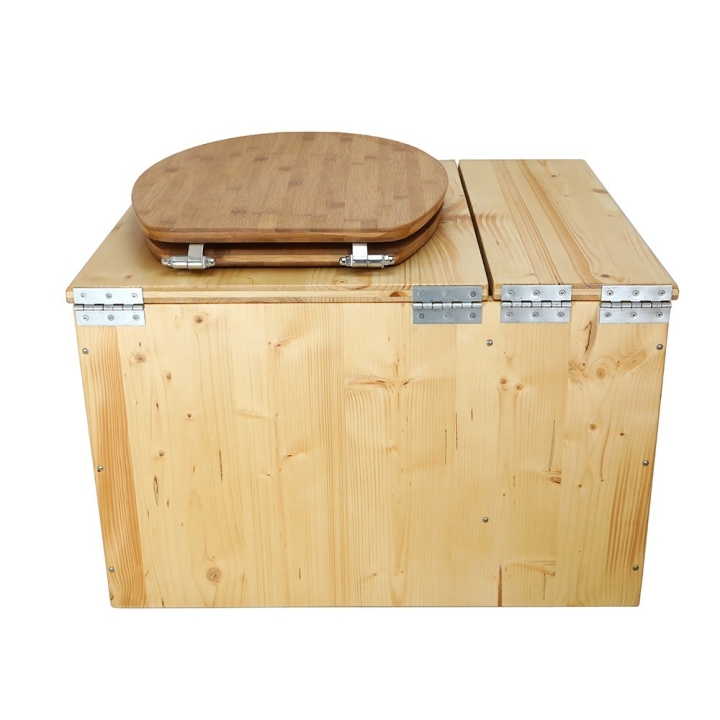 Toilette sèche huilée avec bac à copeaux de bois - La Bac Bambou