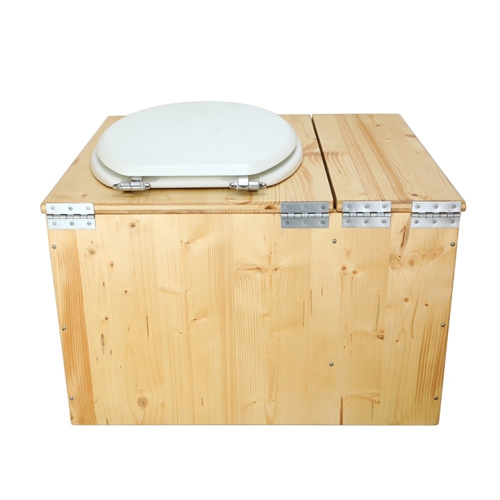  Toilette sèche huilée avec bac à copeaux de bois - La Bac blanche