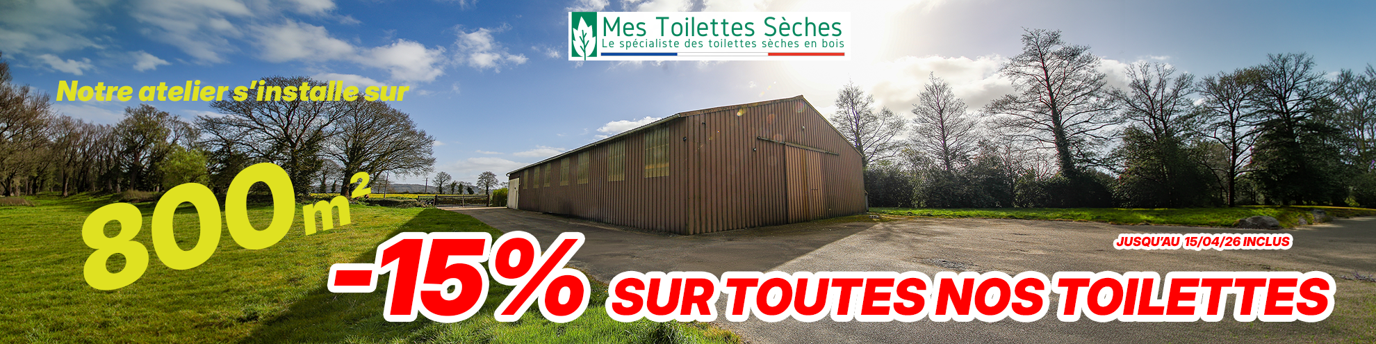 800m² atelier toilettes sèches